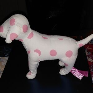 Pink Polka Dot Dog Plush Toy